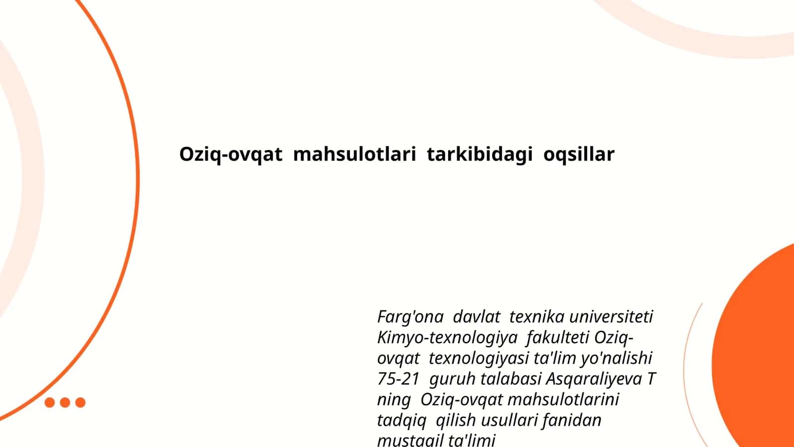 Oziq-ovqat mahsulotlari tarkibidagi oqsillar