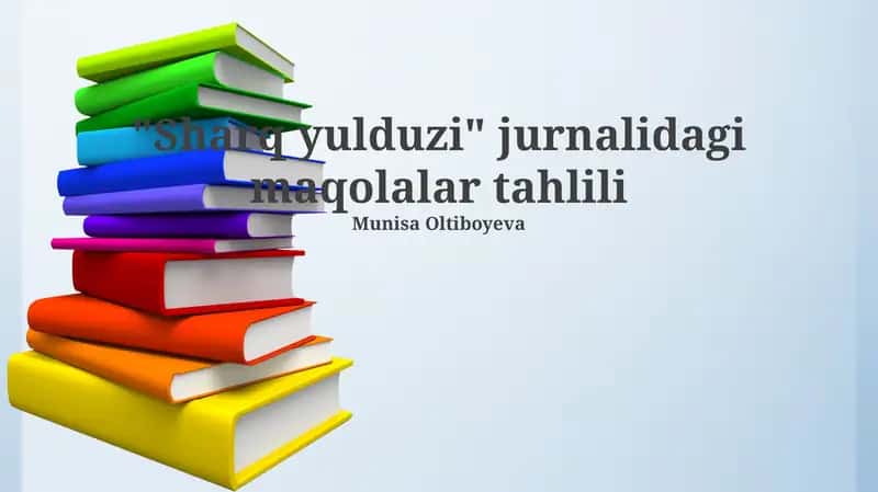 "Sharq Yulduzi" jurnalidagi maqolalar tahlili