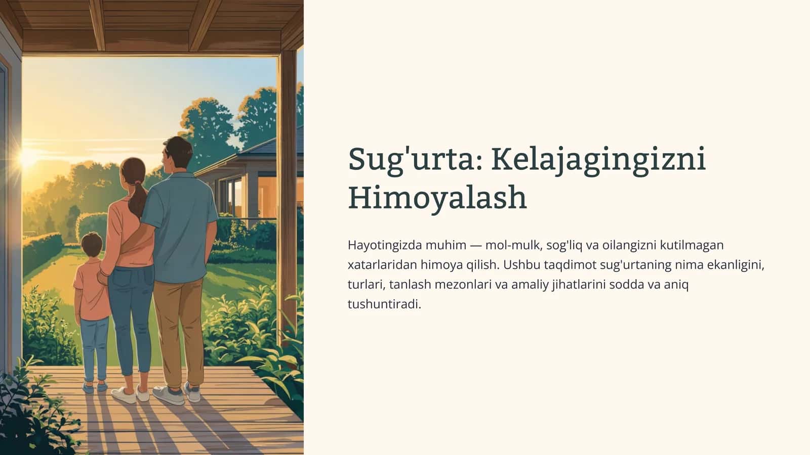 Sugurta Kelajagingizni Himoyalash