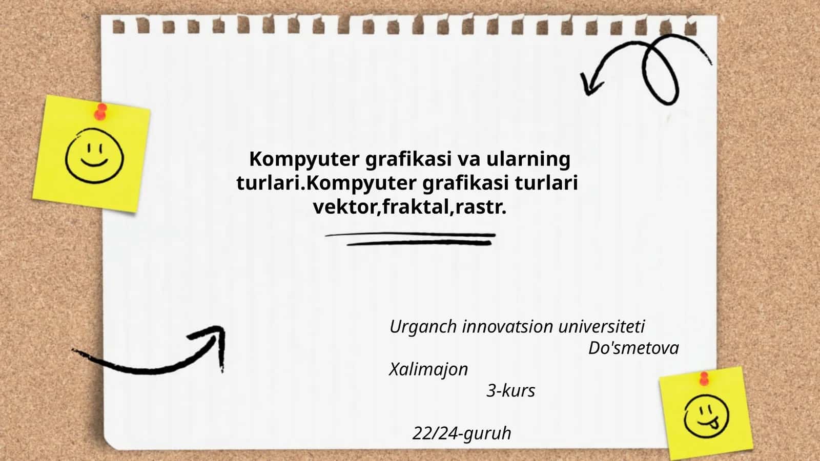 Kompyuter grafikasi va ularning turlari