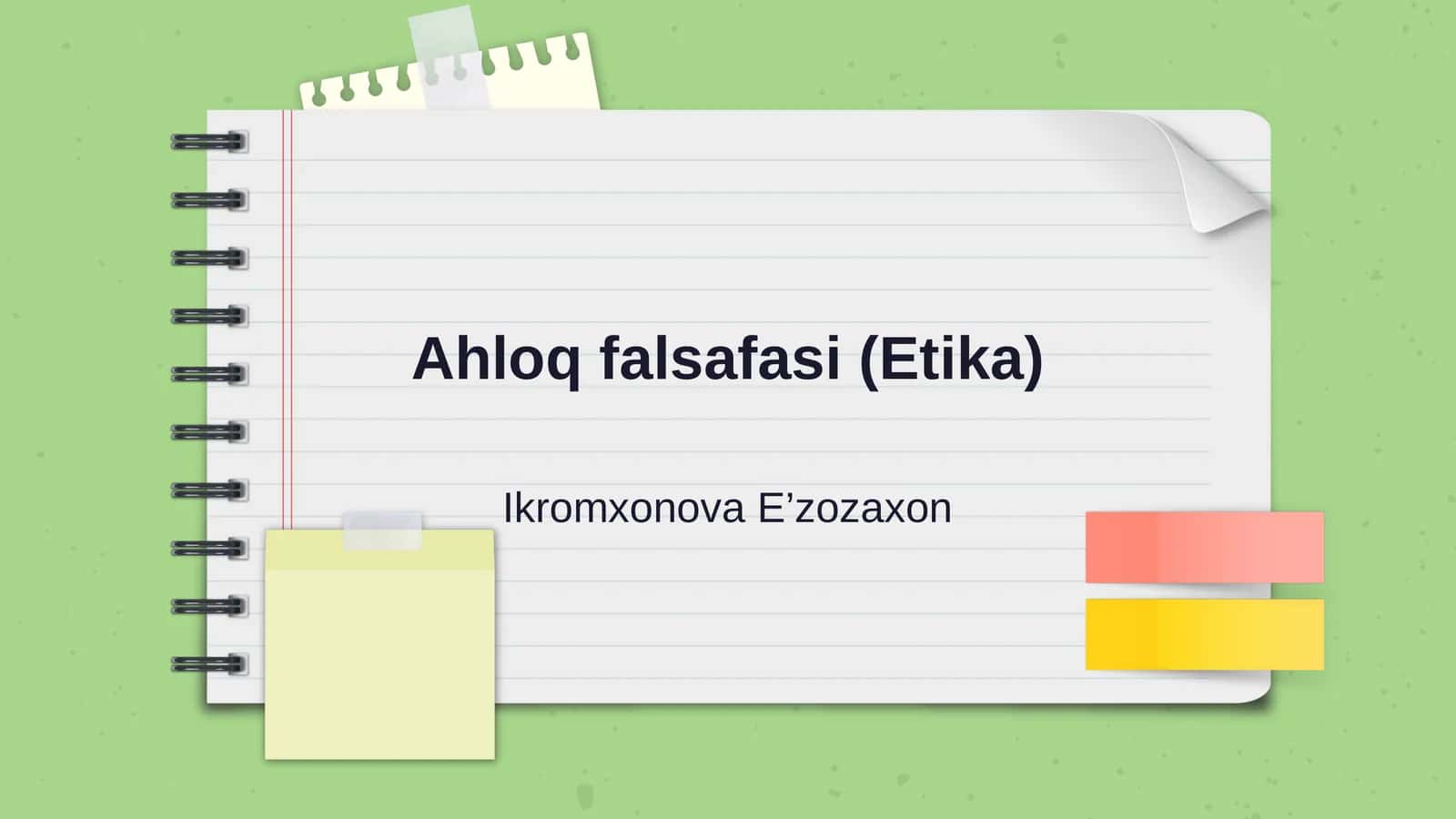 Ahloq falsafasi (Etika)
