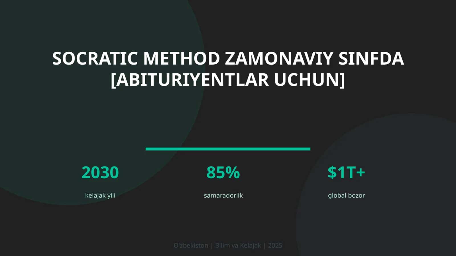Socratic method zamonaviy sinfda [abituriyentlar uchun]