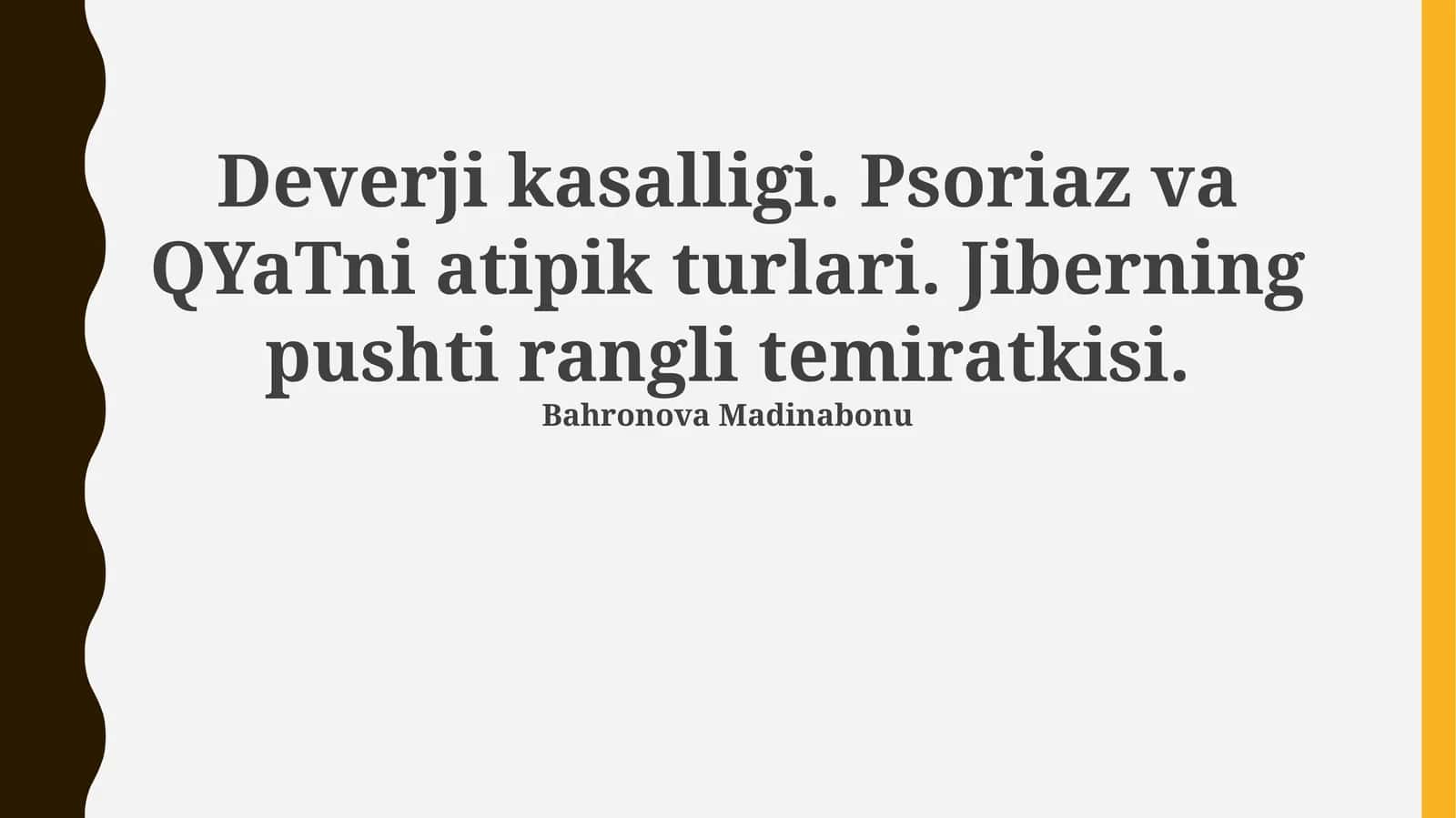 Deverji kasalligi