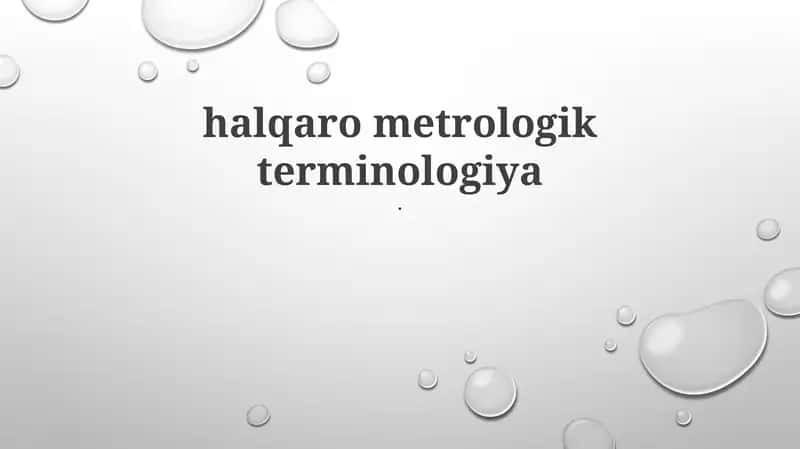 Xalqaro Metrologiya Terminologiyasi