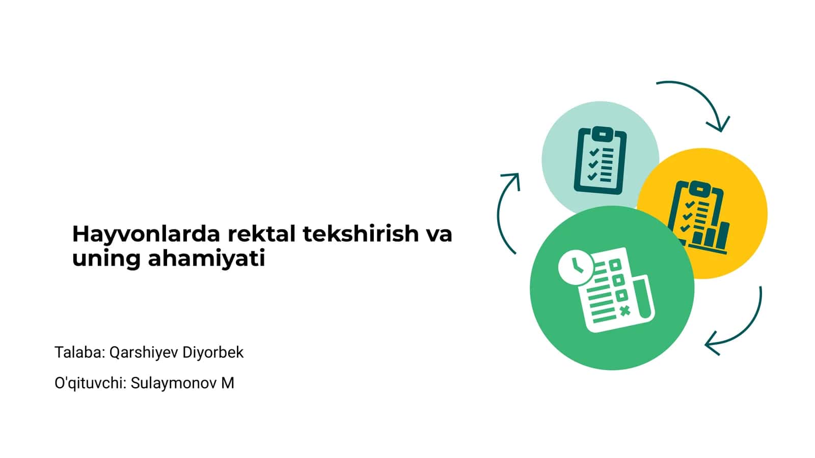 Hayvonlarda rektal tekshirish va uning ahamiyati