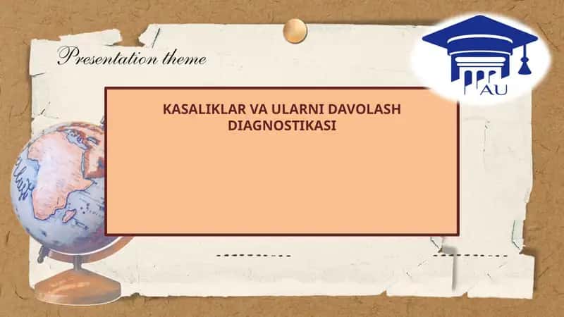 Parazitar kasaliklar va ularni davolash diagnostika usullari