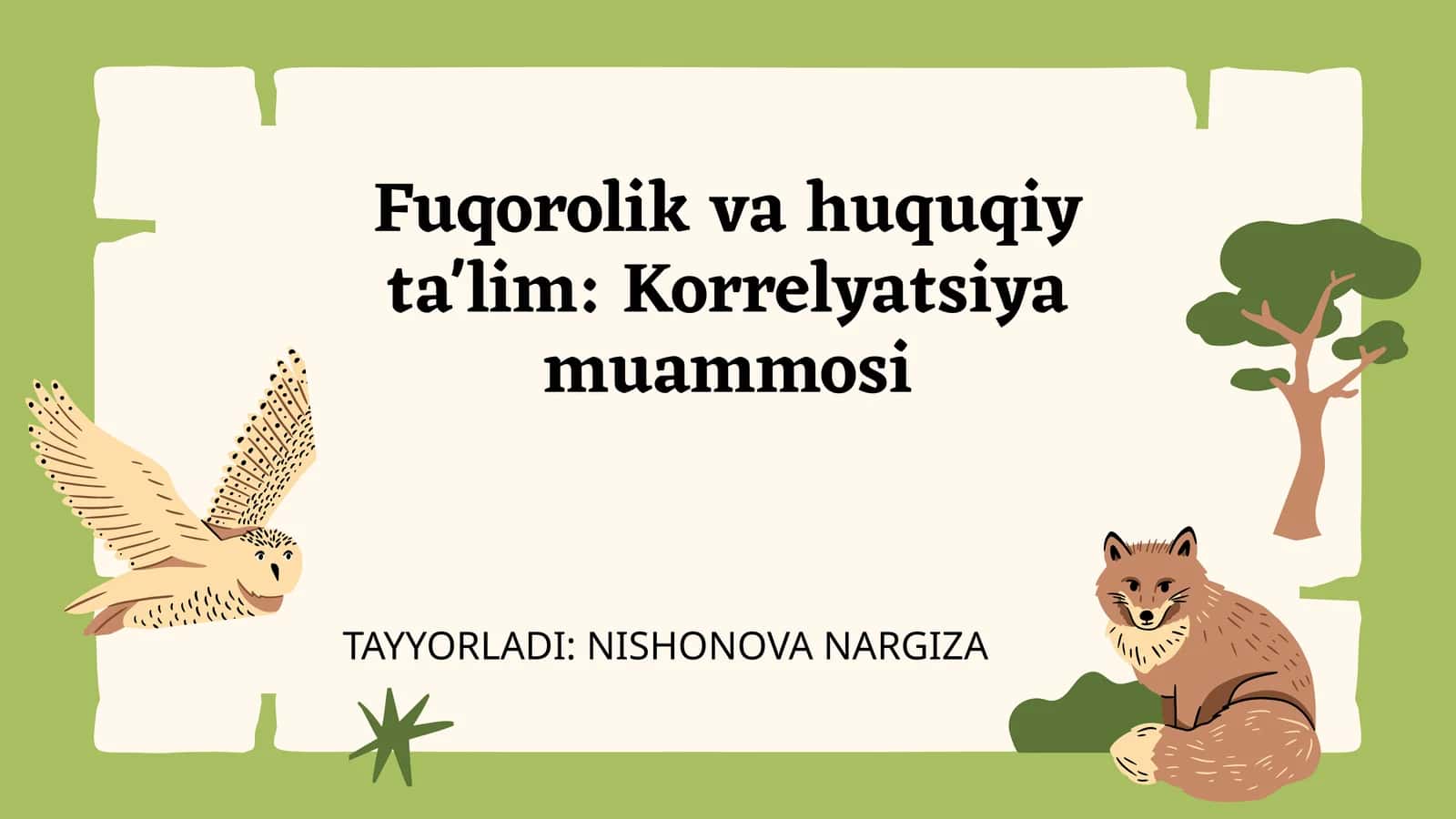 Fuqorolik va huquqiy ta'lim: Korrelyatsiya muammosi