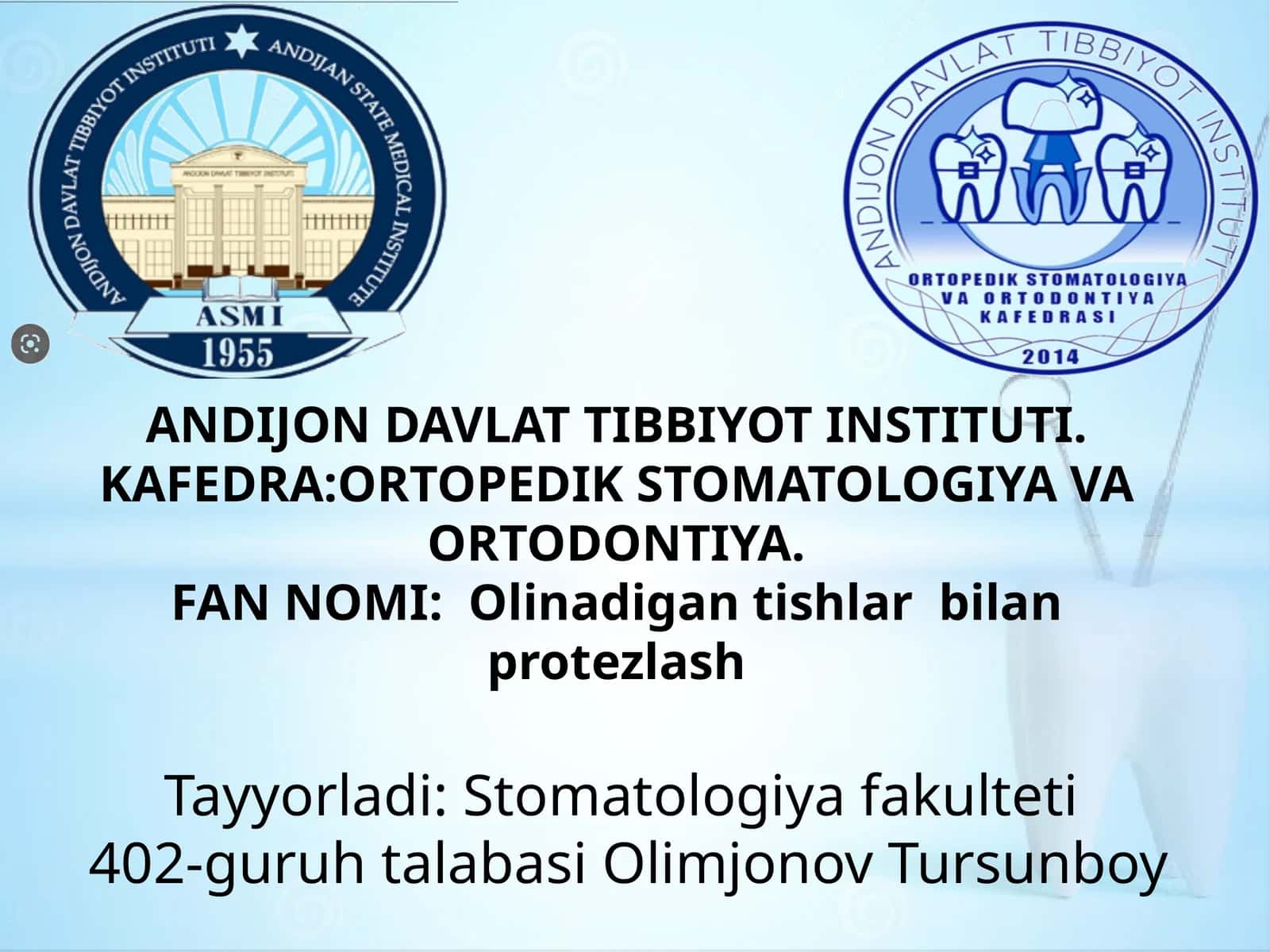 Markaziy okklyuziyani aniqlashdagi xatoliklar