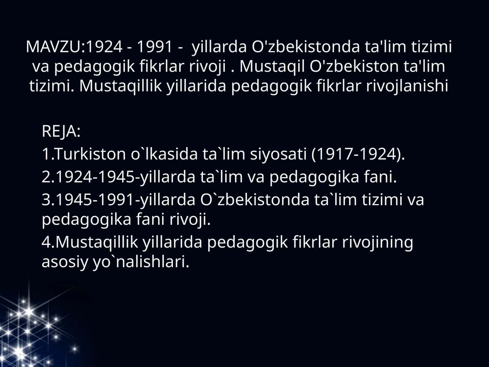 Pedagogika fani rivoji
