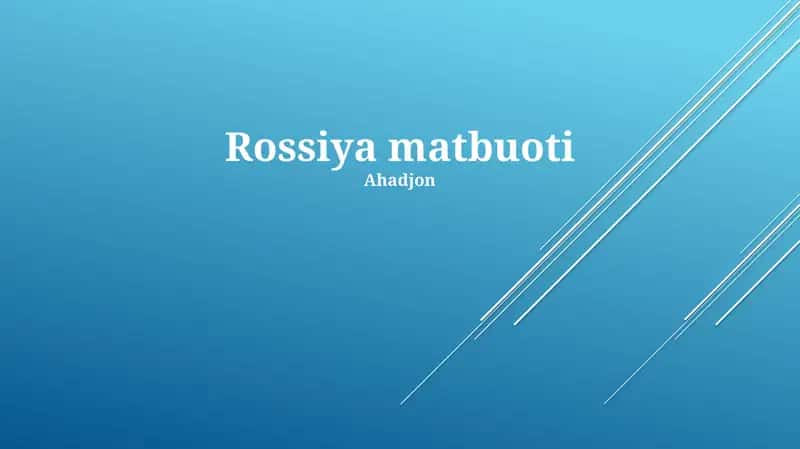 Rossiya matbuoti