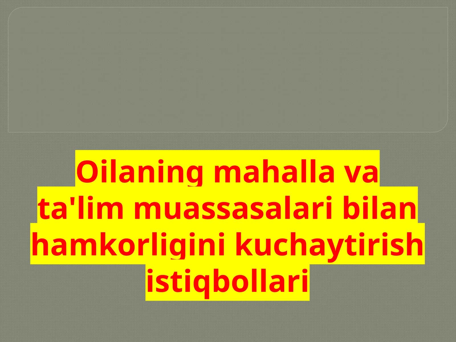 Tarbiyaviy ishlar