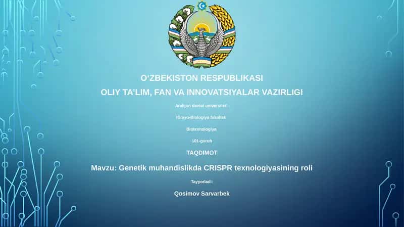 Genetik muhandislikda CRISPR texnologiyasining roli