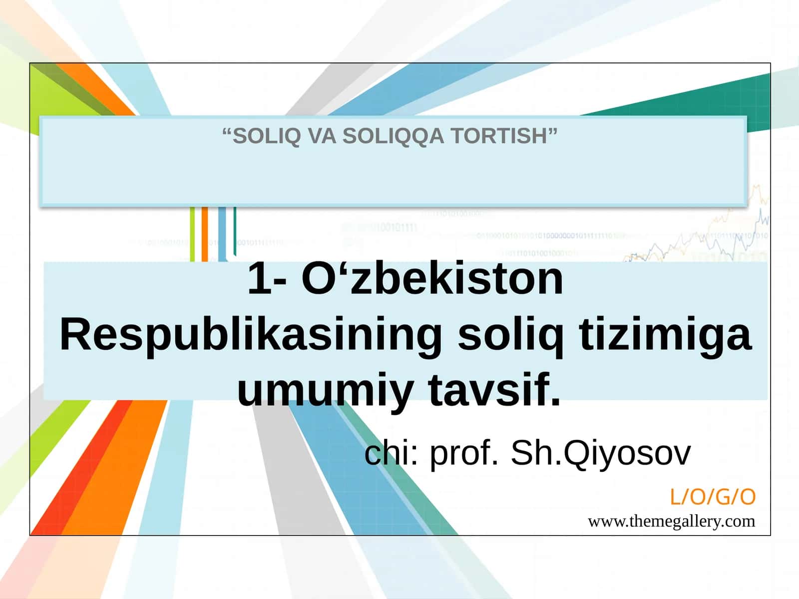O‘zbekiston Respublikasining soliq tizimiga umumiy tavsif
