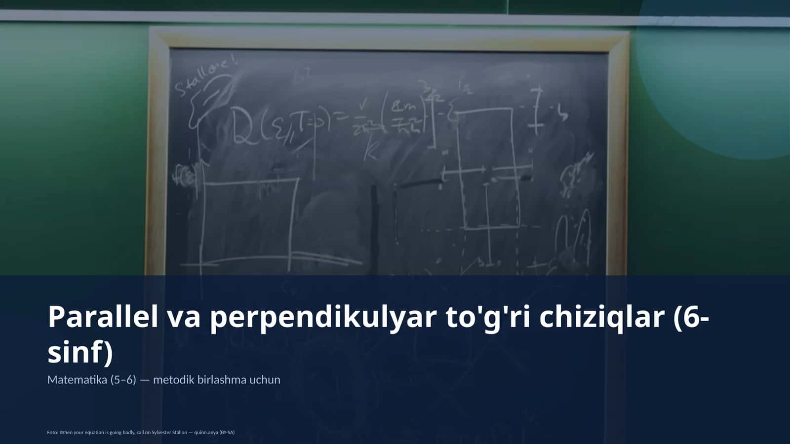 Parallel va perpendikulyar to'g'ri chiziqlar (6-sinf)