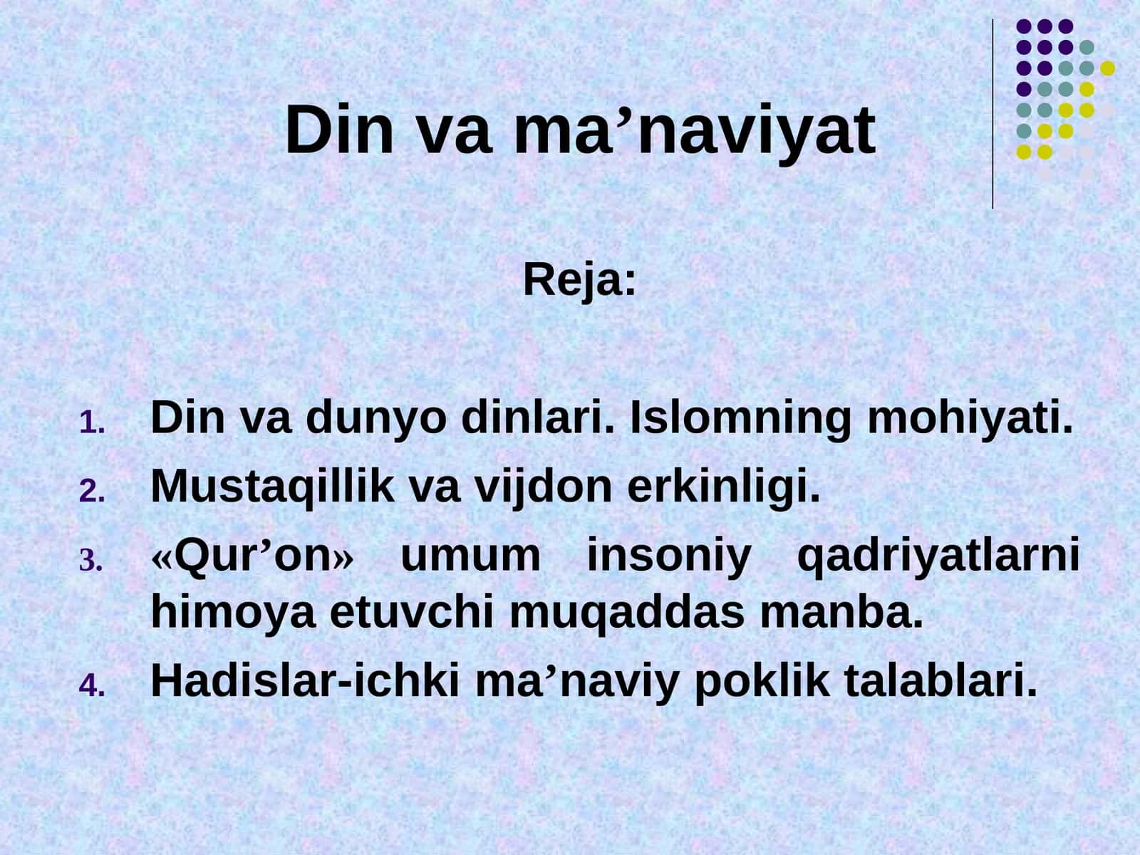 Din va ma’naviyat