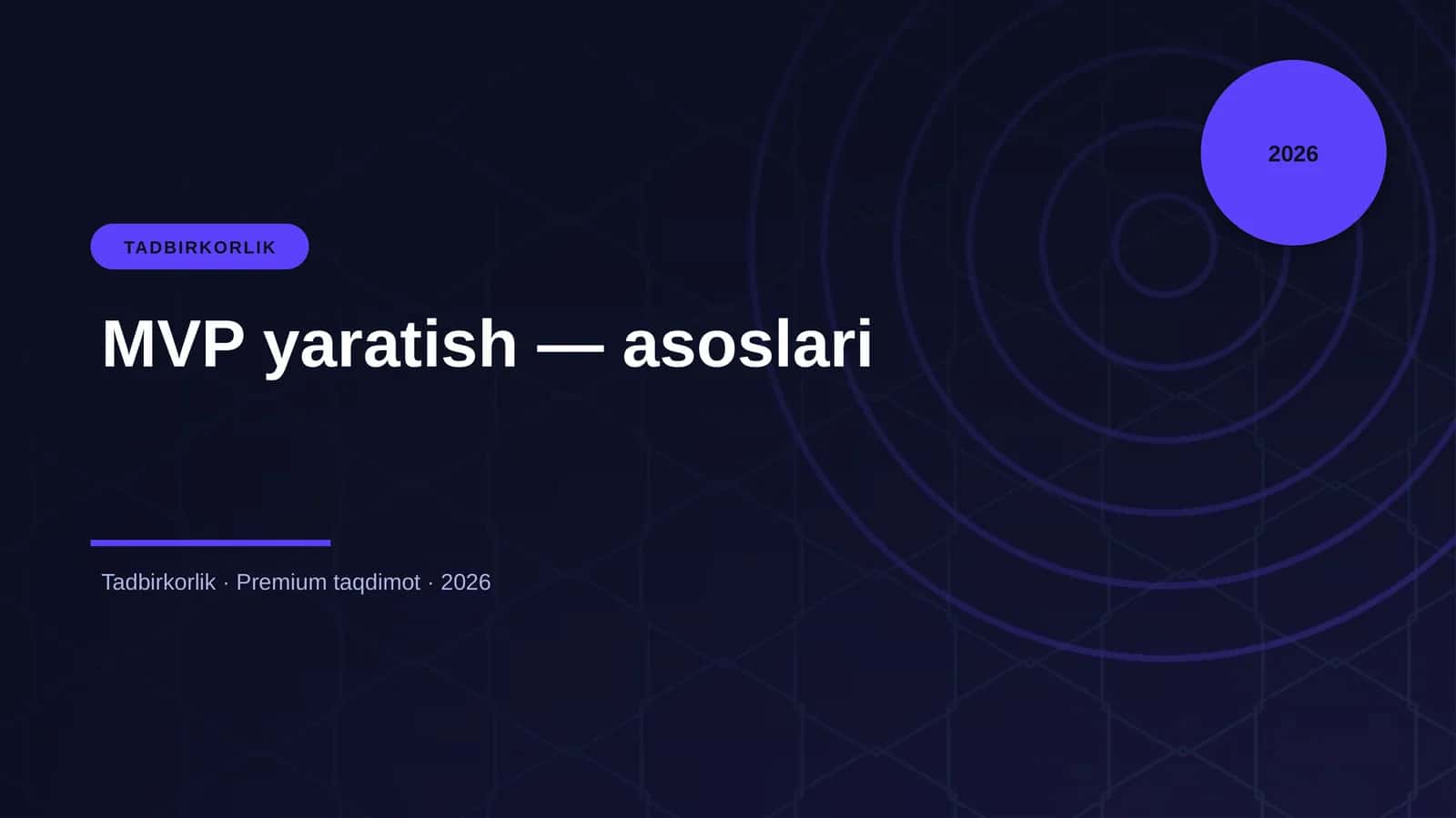 MVP yaratish — asoslari