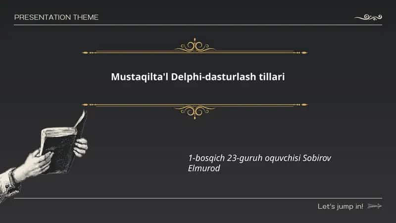 Delphi-dasturlash tillari