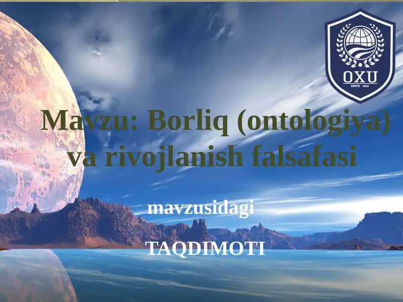 Borliq (ontologiya) va rivojlanish falsafasi