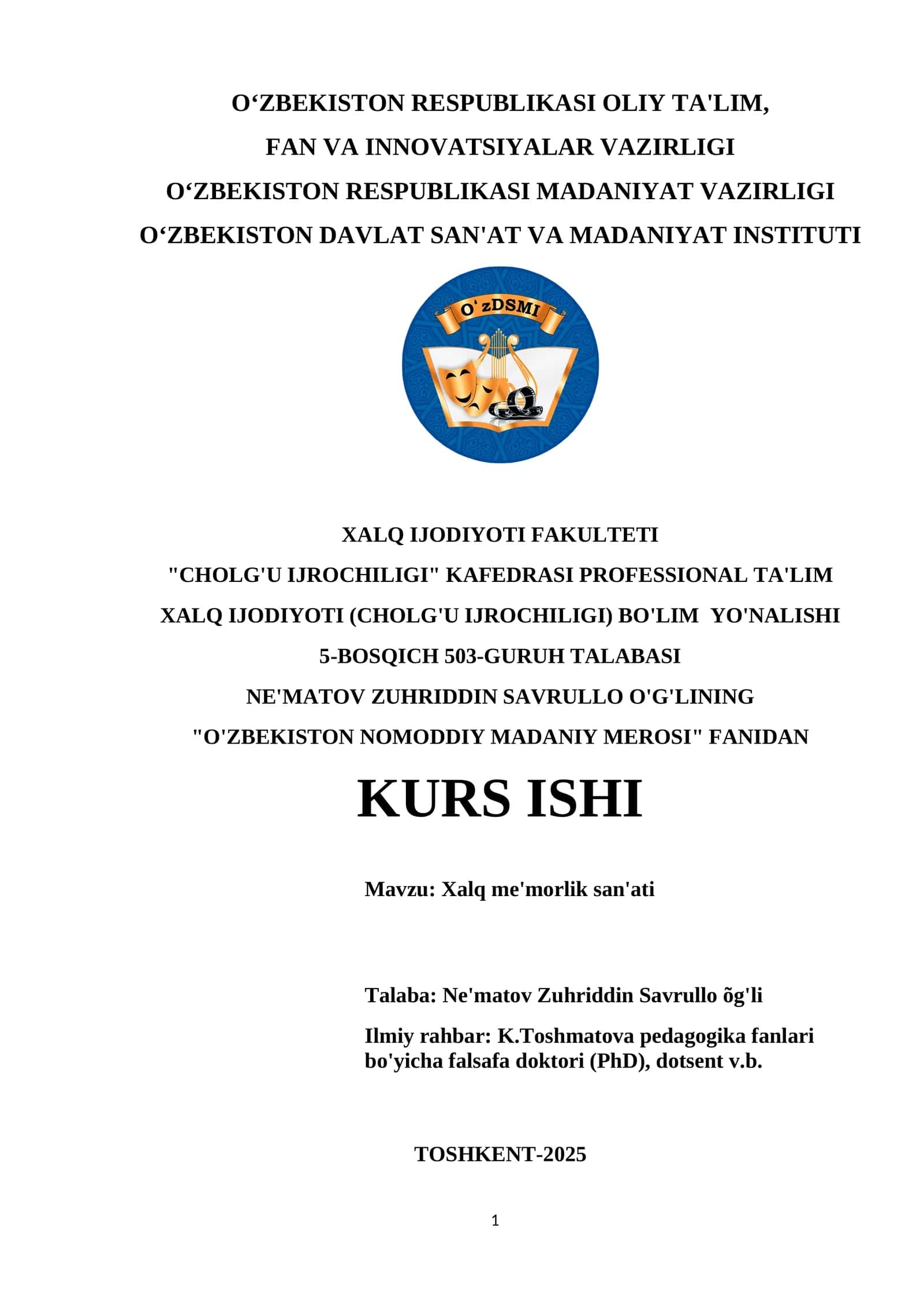 Xalq me'morlik san'ati