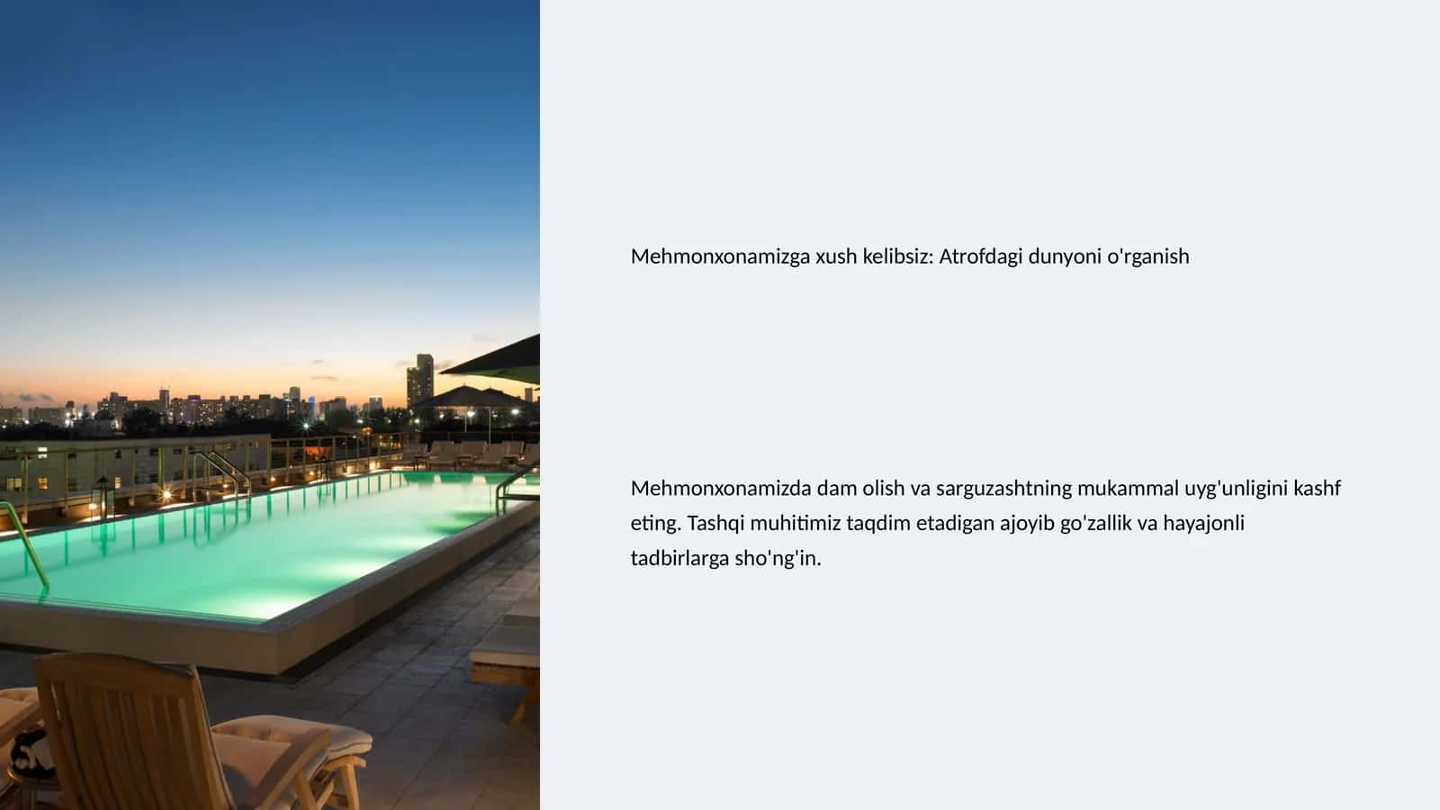 Mehmonxonamizga xush kelibsiz: Atrofdagi dunyoni o'rganish
