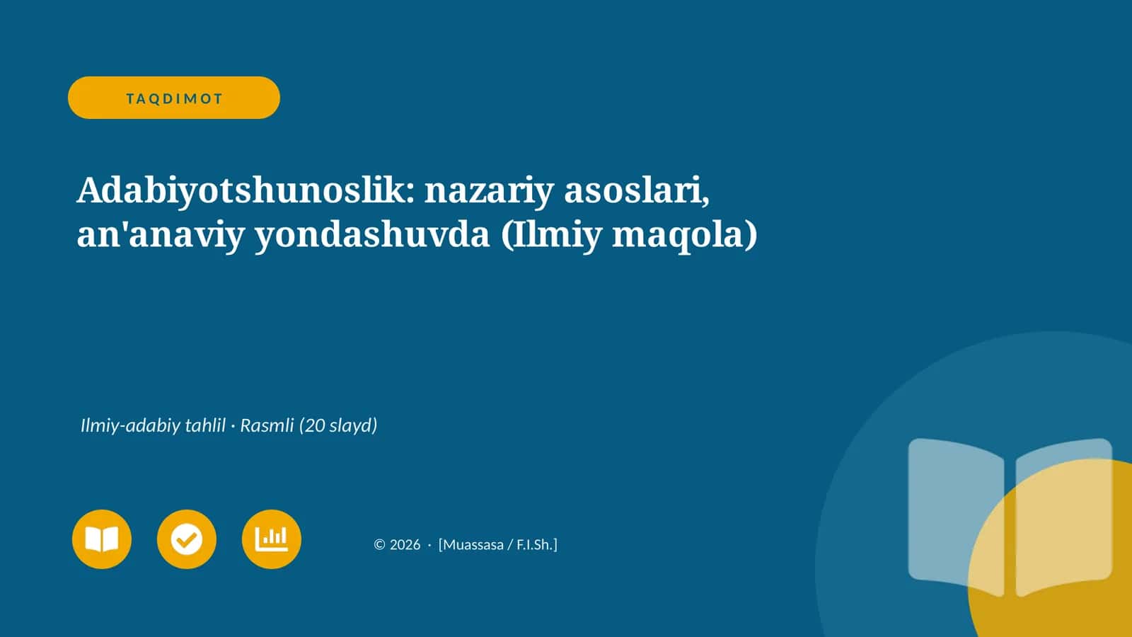 Adabiyotshunoslik: nazariy asoslari, an'anaviy yondashuvda (Ilmiy maqola)