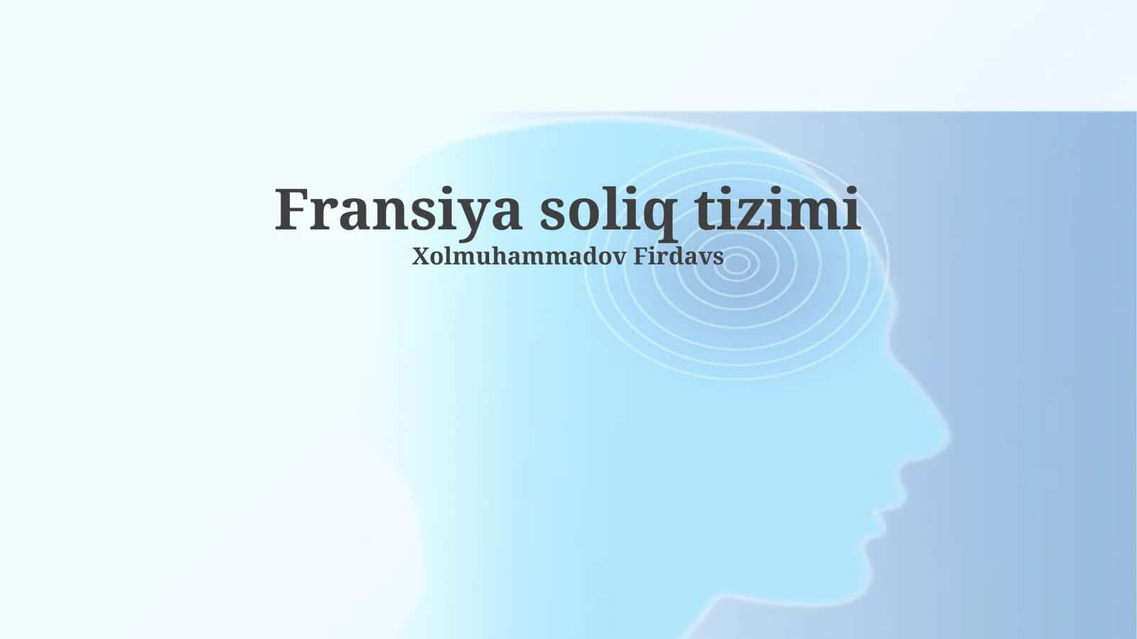 Fransiyaning soliq tizimi