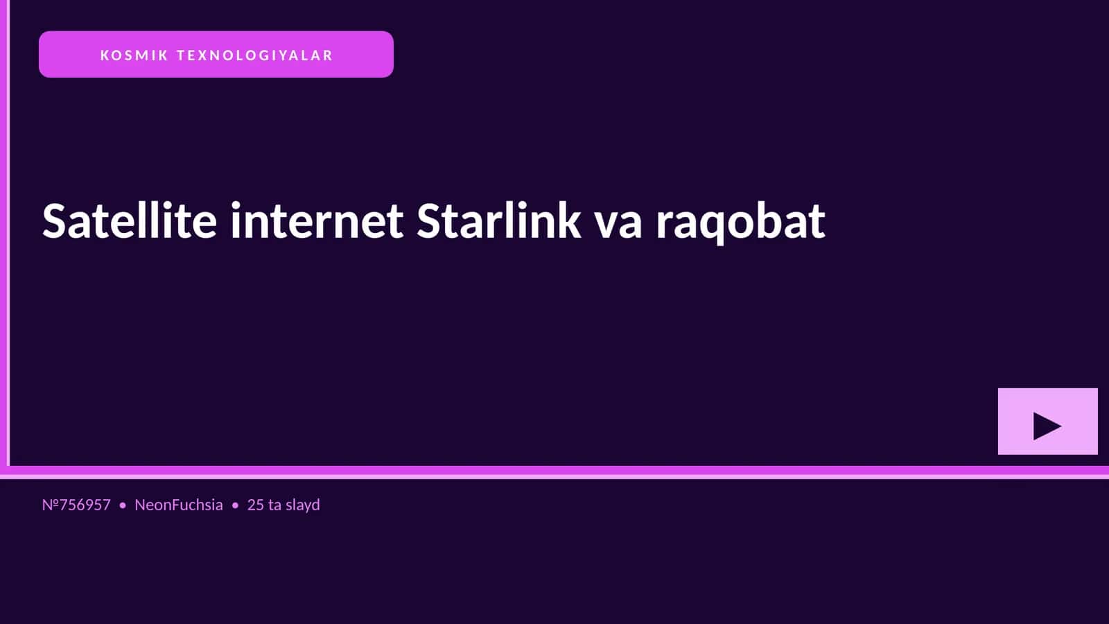 Satellite internet Starlink va raqobat