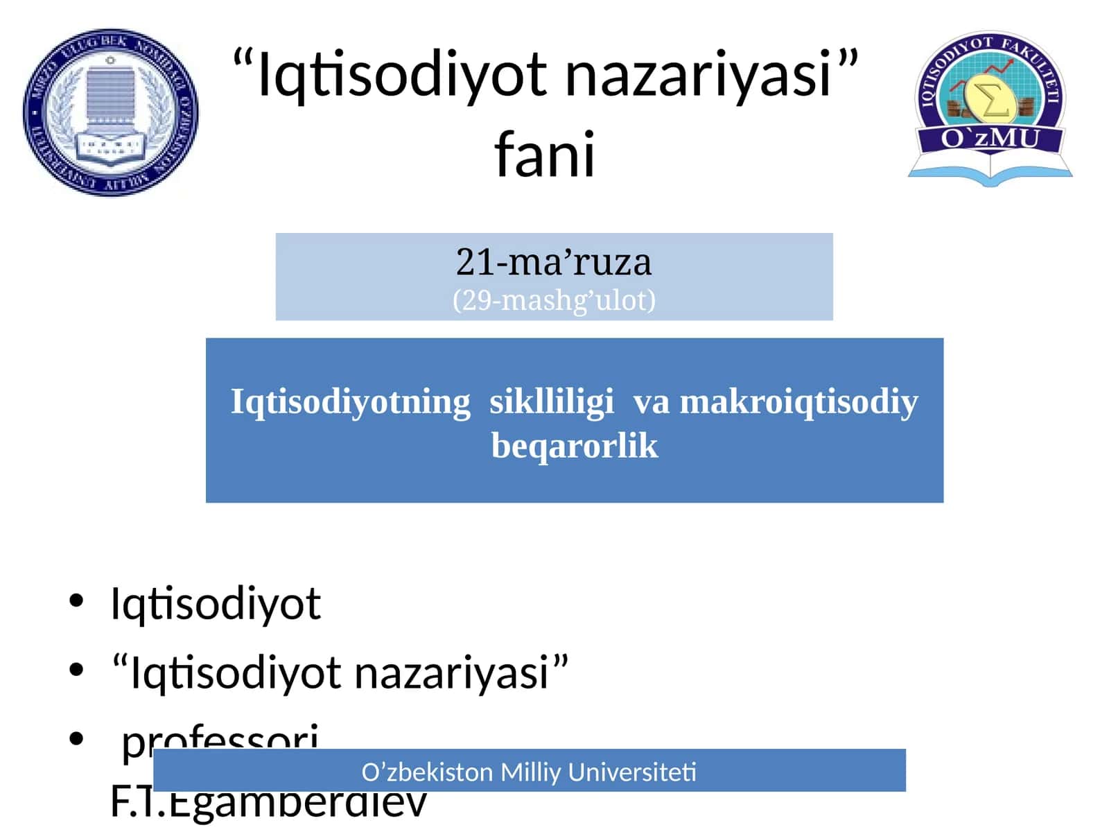 Iqtisodiyot nazariyasi