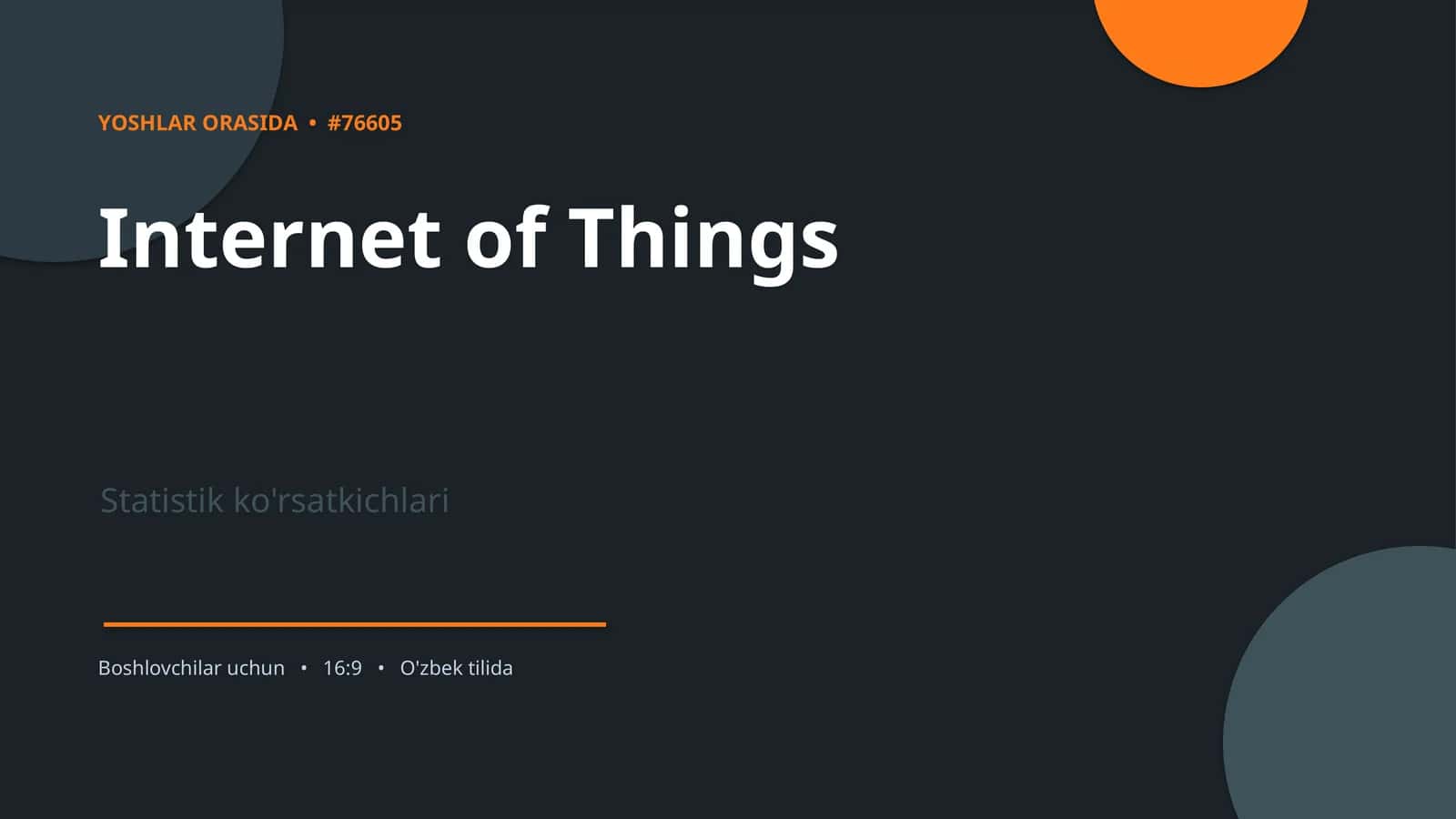 Internet of Things Statistik ko'rsatkichlari