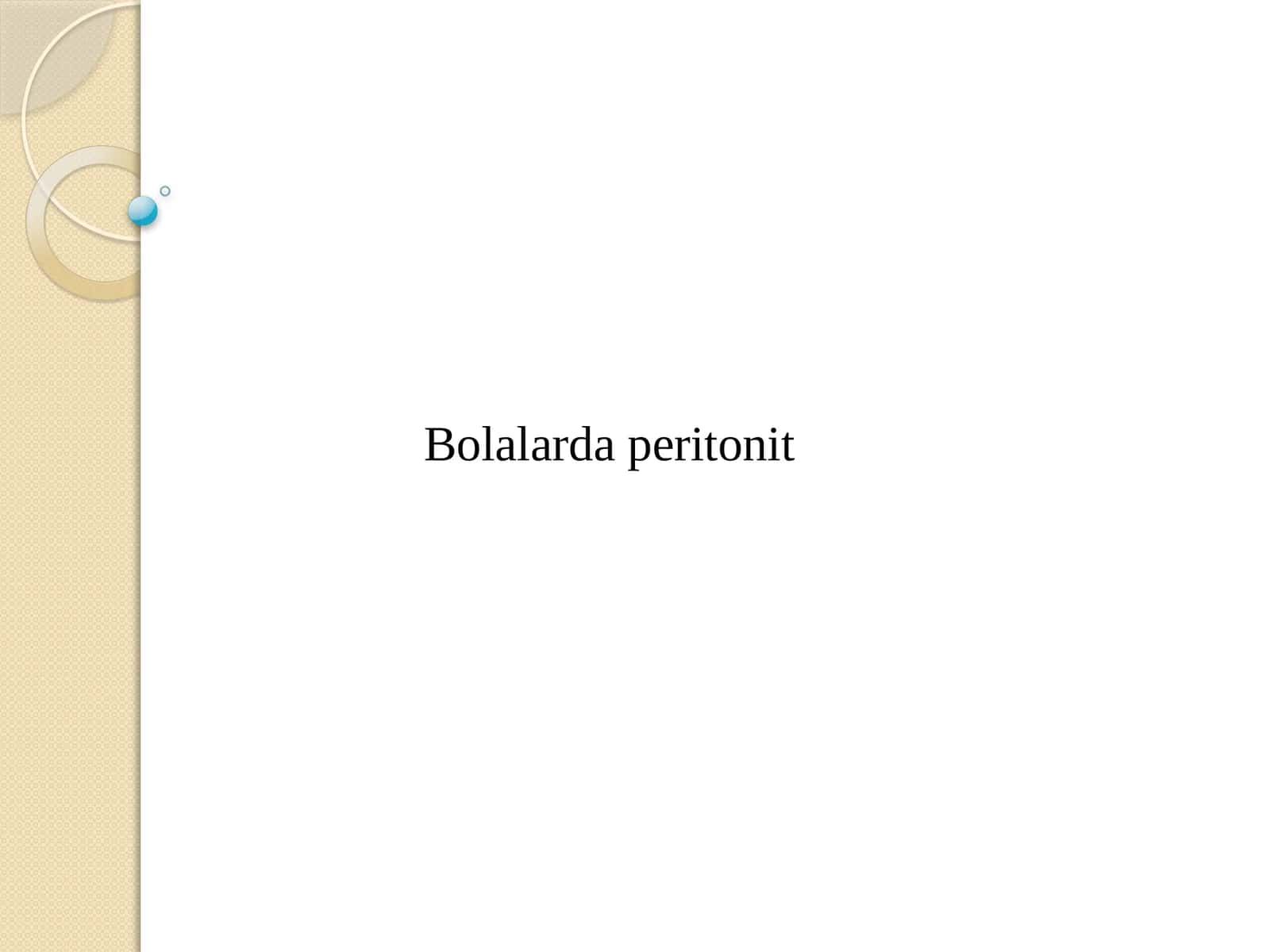 peritonit