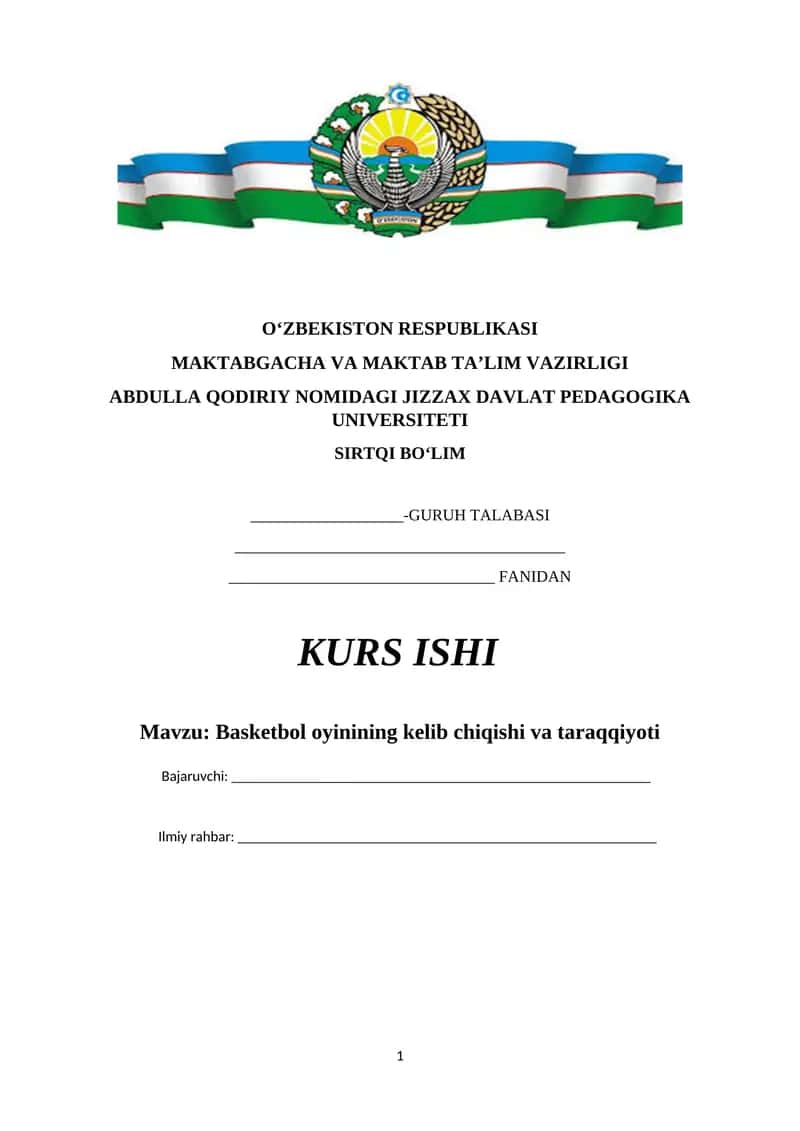 Basketbol oyinining kelib chiqishi va taraqqiyoti