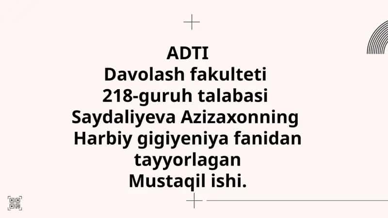 Ovqat mahsulotlarining sifatini gigiyenik baholash