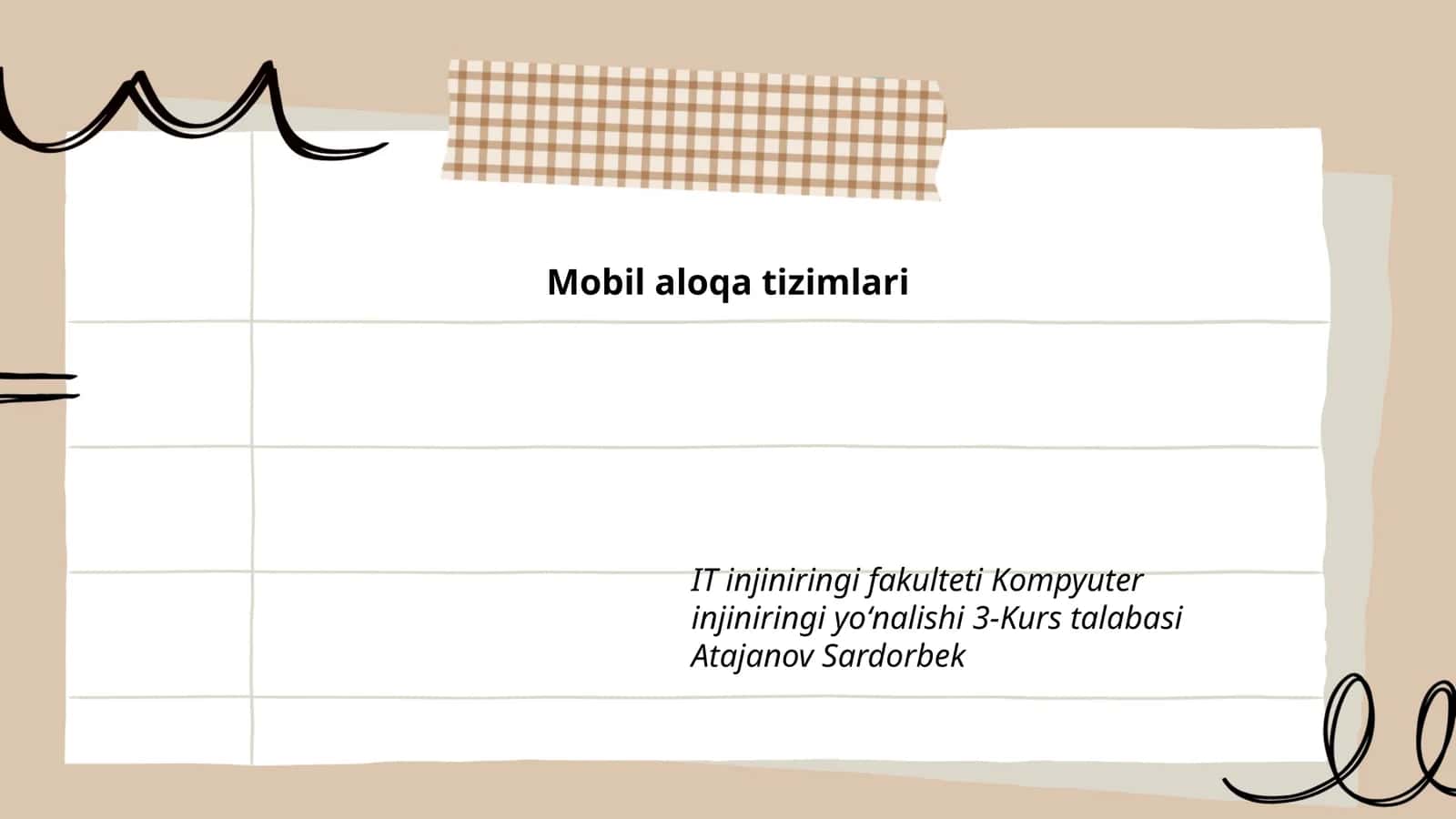Mobil aloqa texnologiyalari