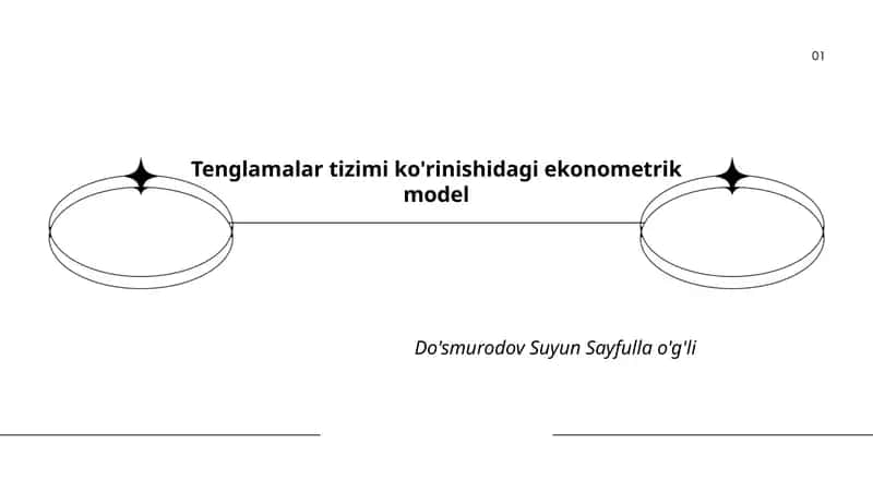 Tenglamalar tizimi ko'rinishidagi ekonometrik model