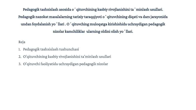Pedagogik tashxislash