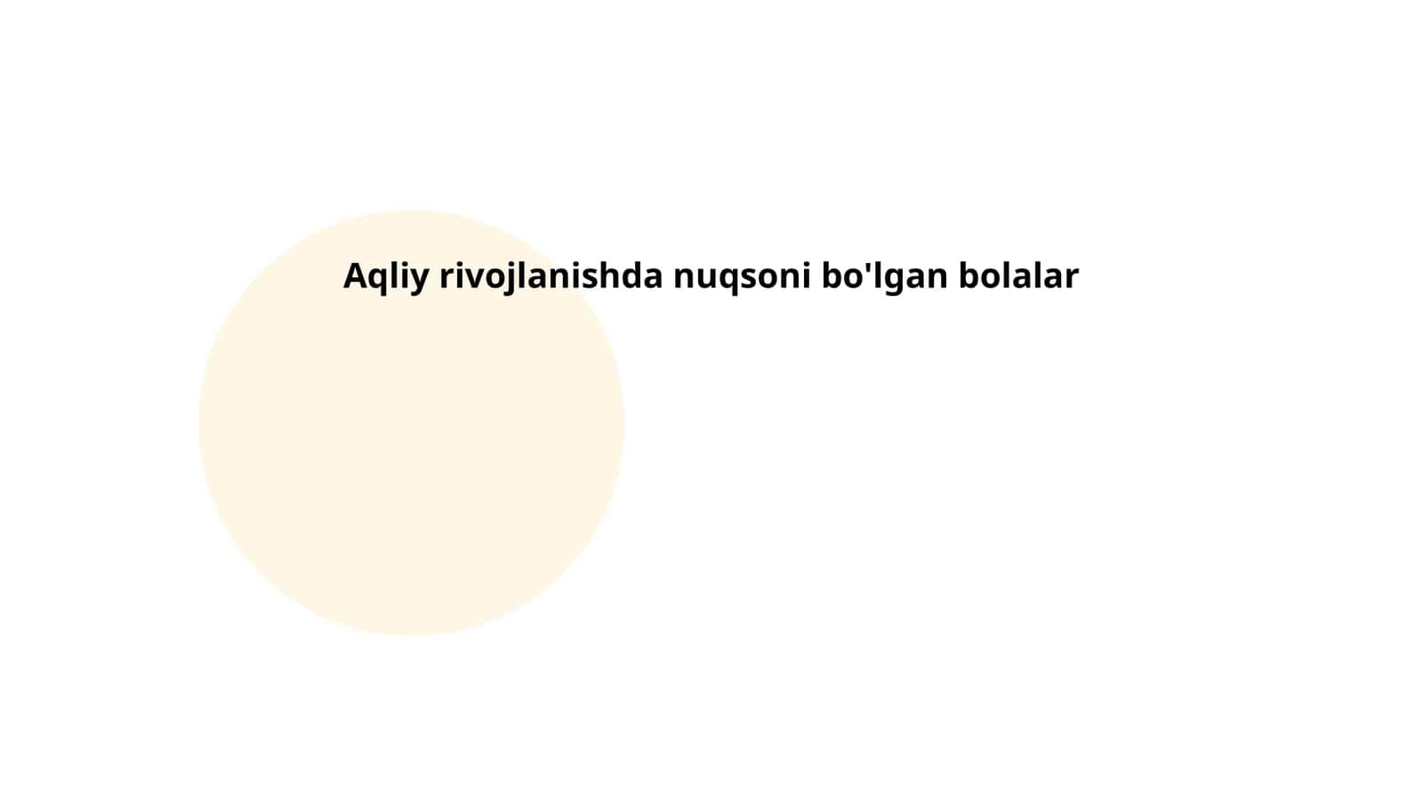 Aqliy rivojlanishda nuqsoni bo'lgan bolalar