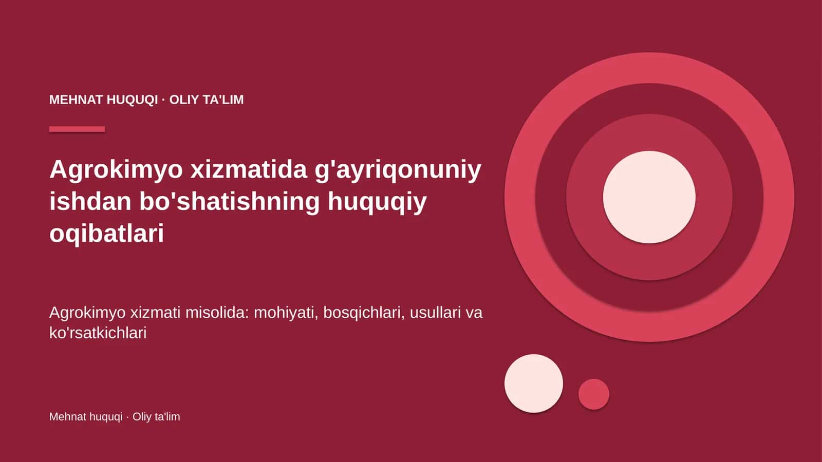 agrokimyo xizmatida g'ayriqonuniy ishdan bo'shatishning huquqiy oqibatlari 3326