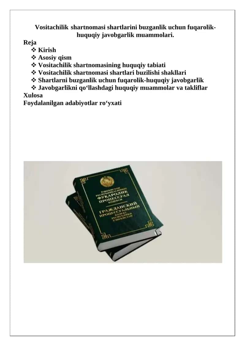 Vositachilik shartnomasi