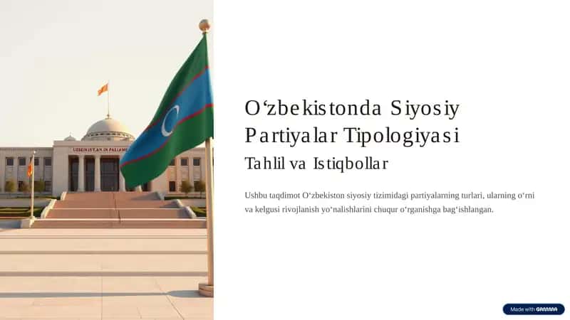 Oʻzbekistonda Siyosiy Partiyalar Tipologiyasi