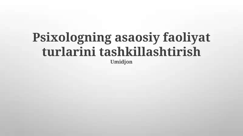 Ta'lim Psixologiyasi