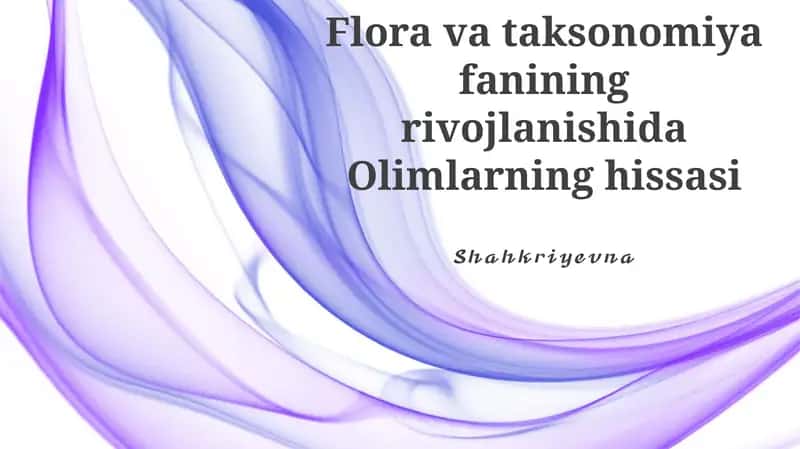 Oʻsimlik anatomiyasi va morfologiyasi