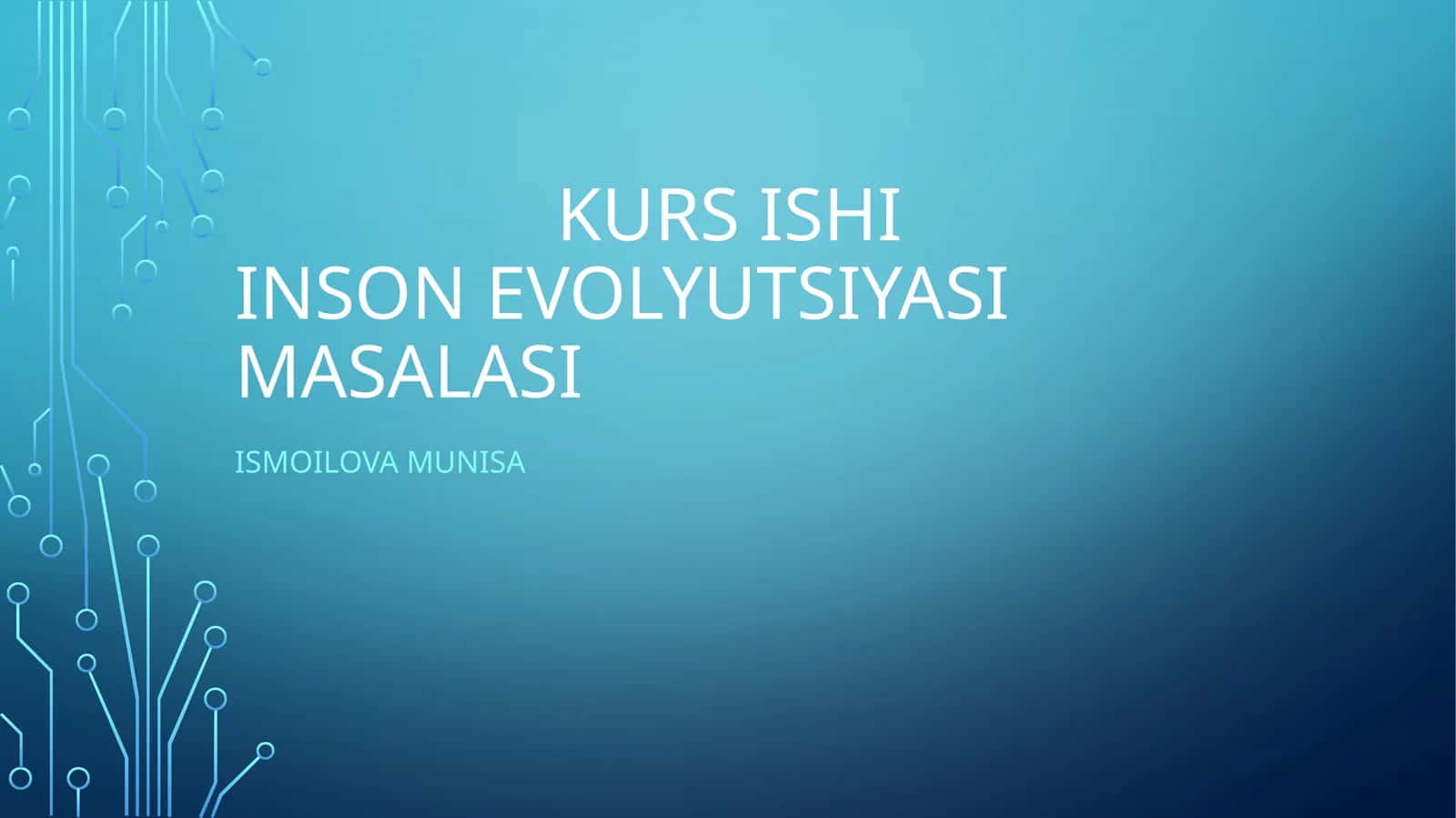 Inson evolyutsiyasi masalasi