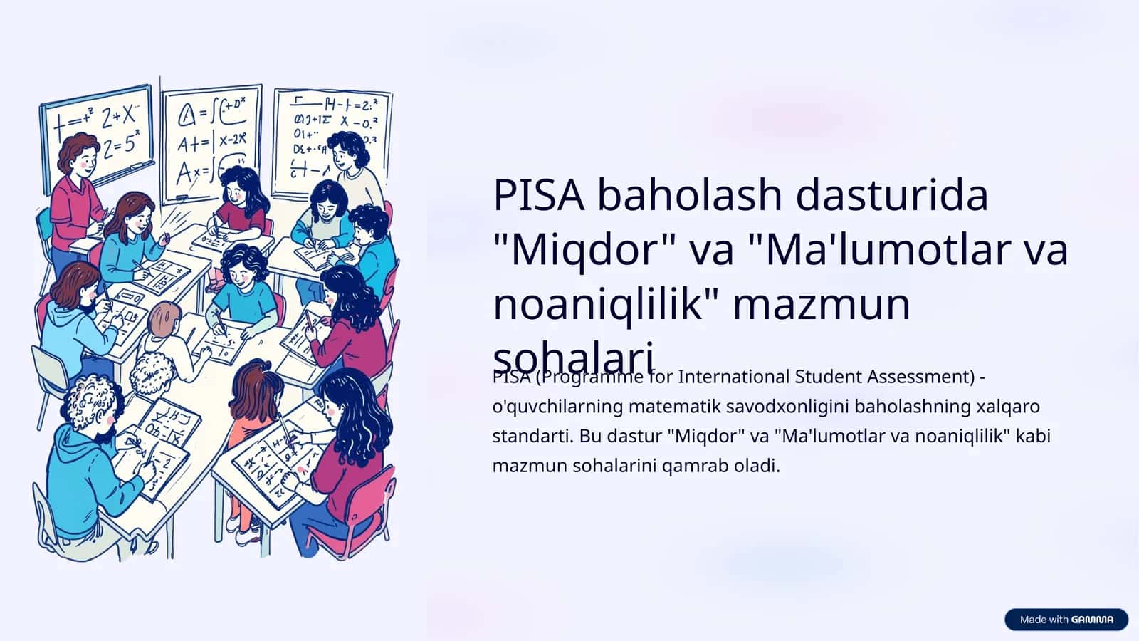 PISA baholash dasturi