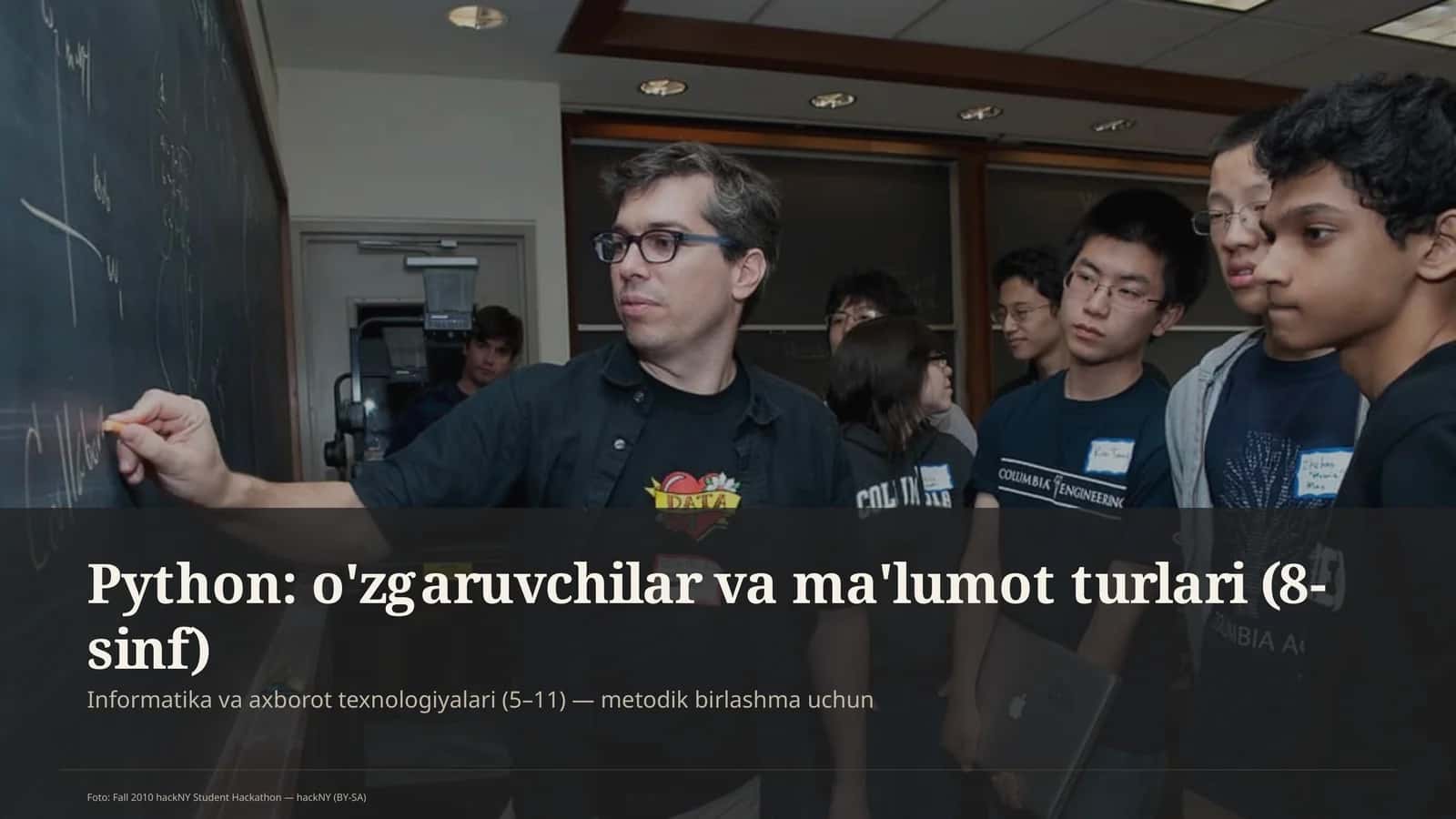Informatika va axborot texnologiyalari (5–11) — metodik birlashma uchun