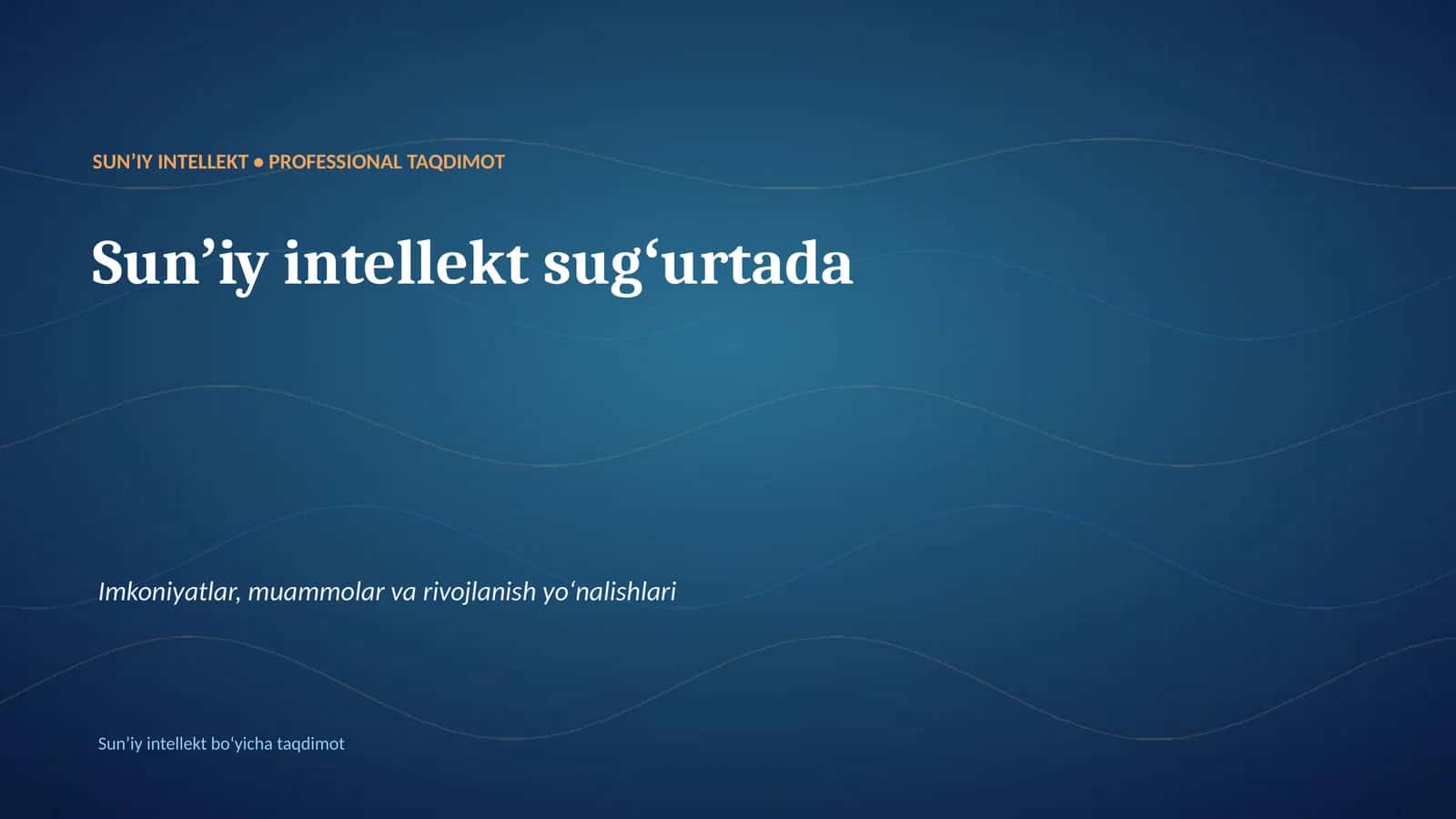 Sunʼiy intellekt sugʻurtada