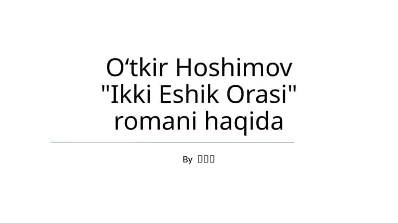 Ikki Eshik Orasi