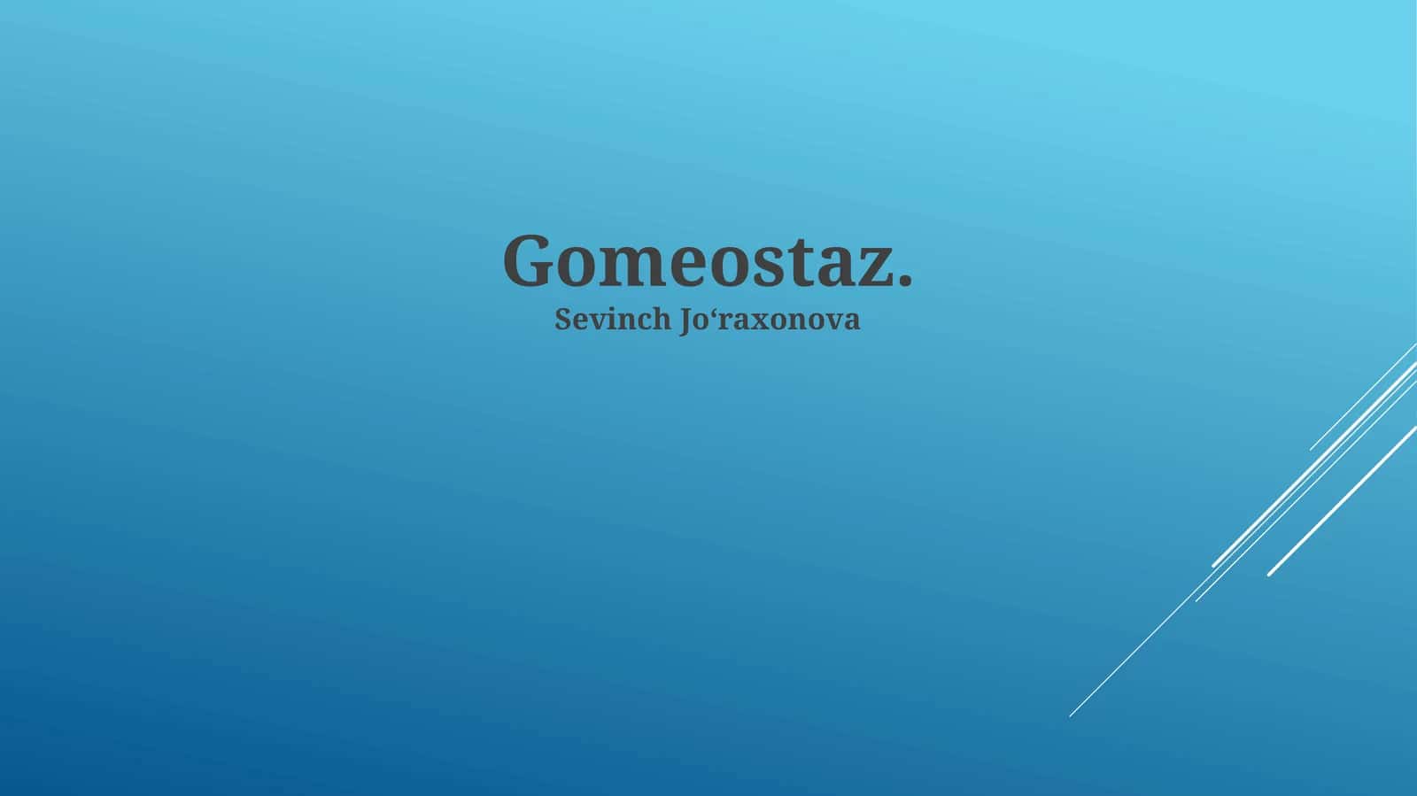 Gomeostaz