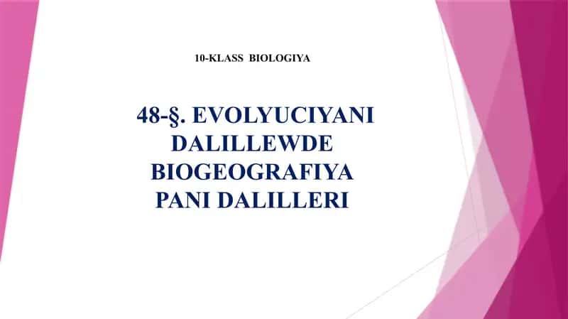 Evolutsiyani Isbotlashda Molekular Biologiya, Sitologiya, Embriologiya Fanlari Dalillari