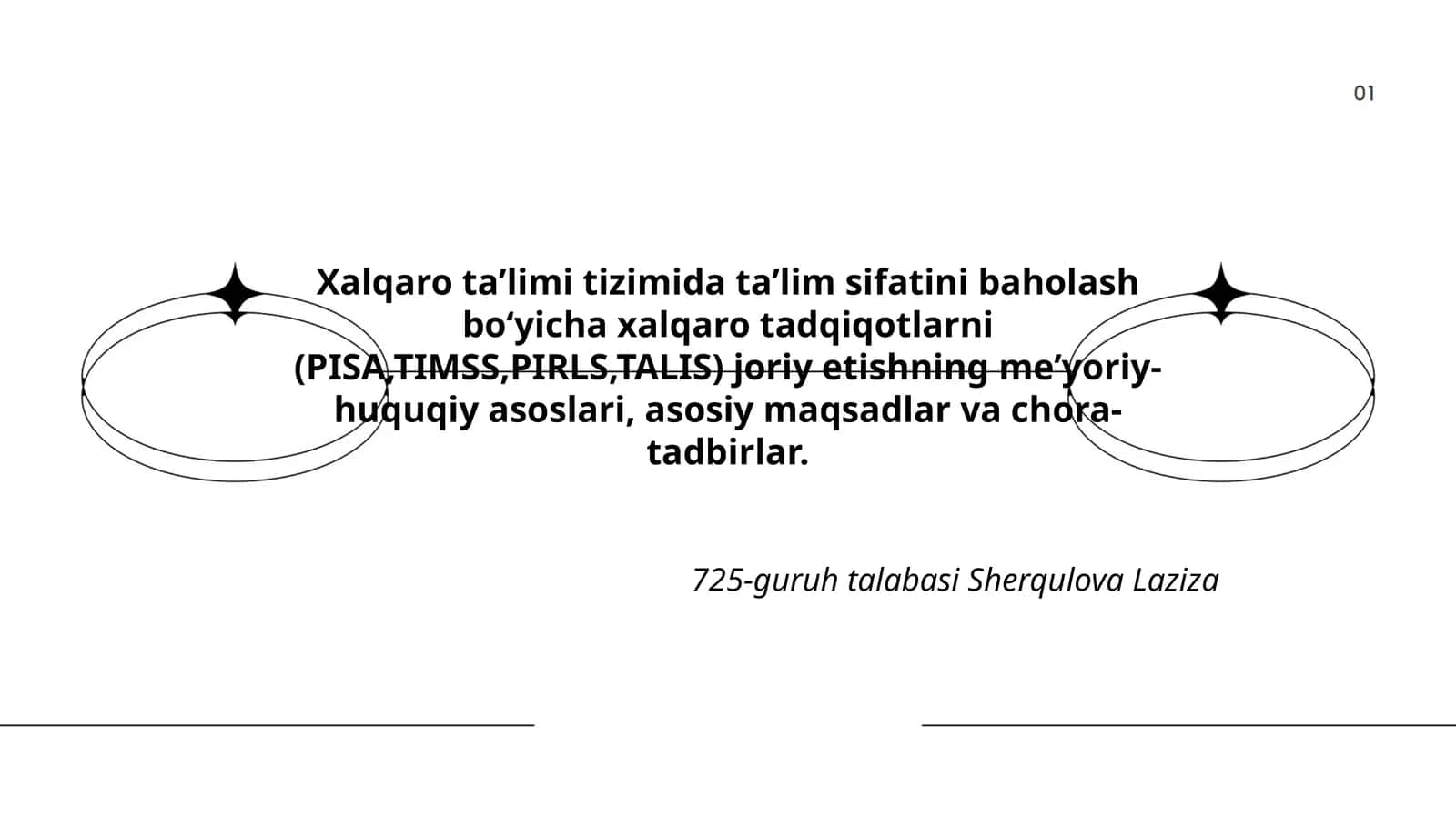 Meʼyoriy xalqaro taʼlimni baholash