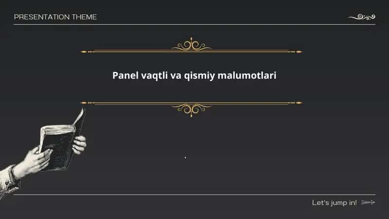 Panel vaqtli va qismiy malumotlari